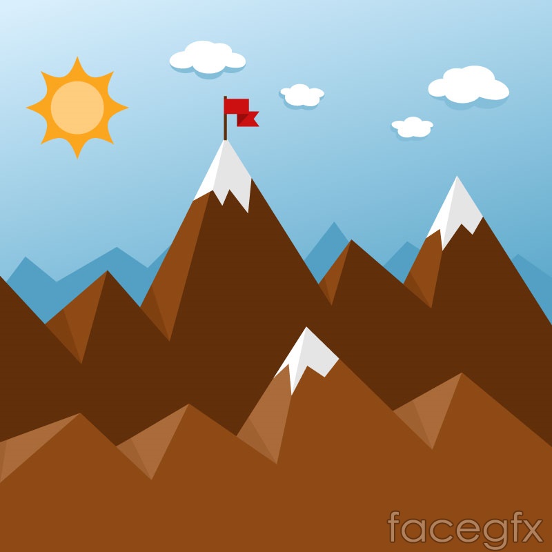 Cartoon mountain background vector – Over millions vectors, stock