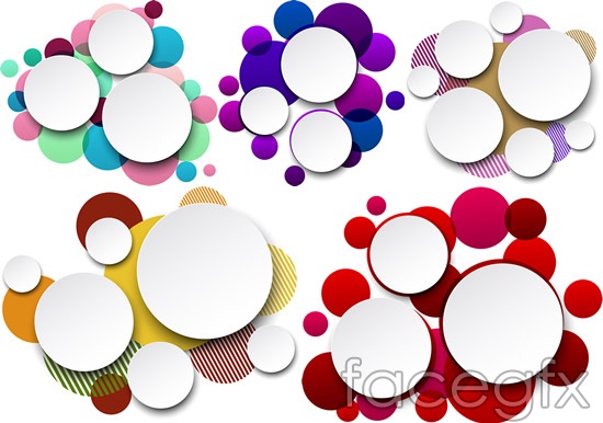 Overlapping circles background vector – Over millions ...