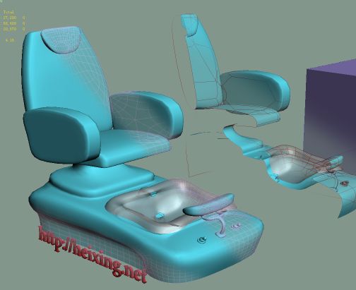 Xiu Enough Chairs Pedicure Chair 3dsmax 9 Format Model