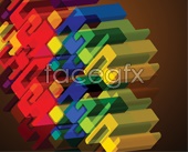 link tothree dimensional blocks of color vector rendering